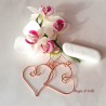 Orecchini donna pendenti cuore rame