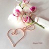 Orecchini donna pendenti cuore rame
