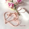 Orecchini donna pendenti cuore rame