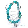 Bracciale elastico con chips di turchese