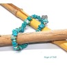 Bracciale elastico con chips di turchese