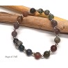 Bracciale elastico con perle di agata muschiata
