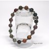 Bracciale elastico con perle di agata muschiata