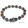 Bracciale elastico con perle di agata muschiata
