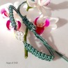 Bracciale portafortuna macramè verde