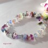 Bracciale elastico con chips di fluorite e cristalli