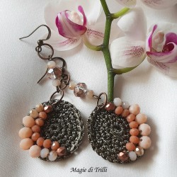 Orecchini bronzo con cristalli