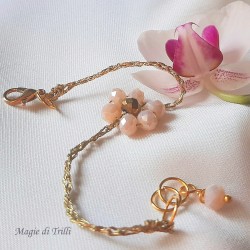 Braccialetto con fiore di cristalli