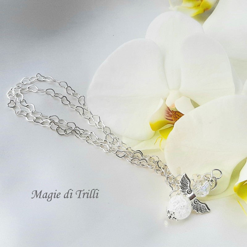 Collana angelo bianco - Idea regalo Prima Comunione -Cresima