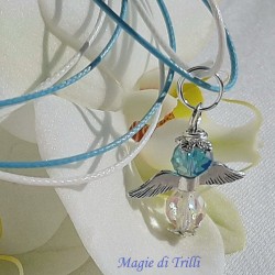 Collana angelo azzurro - Idea regalo Prima Comunione - Cresima