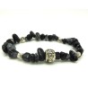 Bracciale elastico con chips di ossidiana