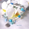 Collana donna "Mare" con cristalli, pietre perle e filo argentato