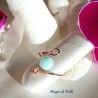Anello donna handemade rame e pietra amazzonite