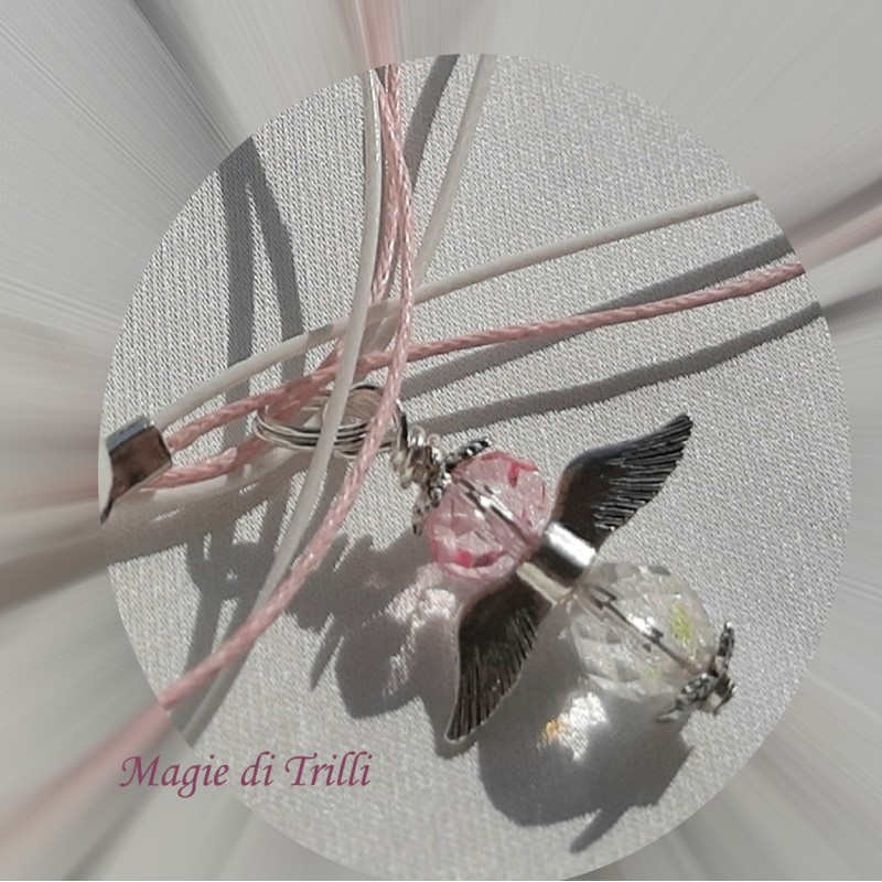 Collana angelo rosa - Idea regalo Prima Comunione - Cresima Collana angelo rosa - Idea regalo Prima Comunione - Cresima